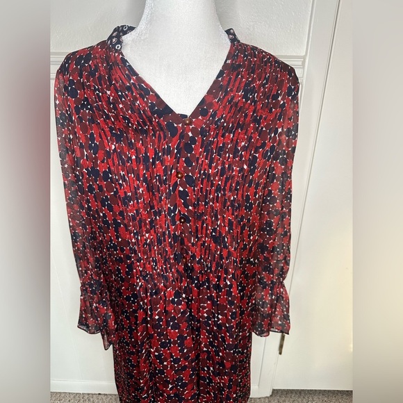 Diane Von Furstenberg Kourtni 100% Silk Chiffon Shift Dress Size 8 - Picture 6 of 15